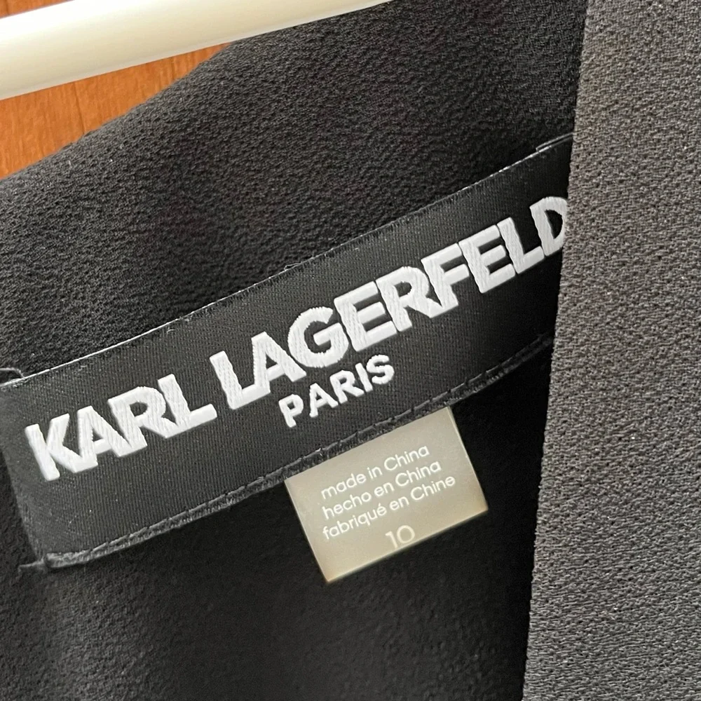 Karl Lagerfeld Sheer Little Black Dress - Picture 5 of 10